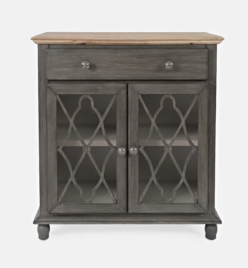 Clearance Contemporary Gray 2 Door Accent Cabinet - Aurora Hills