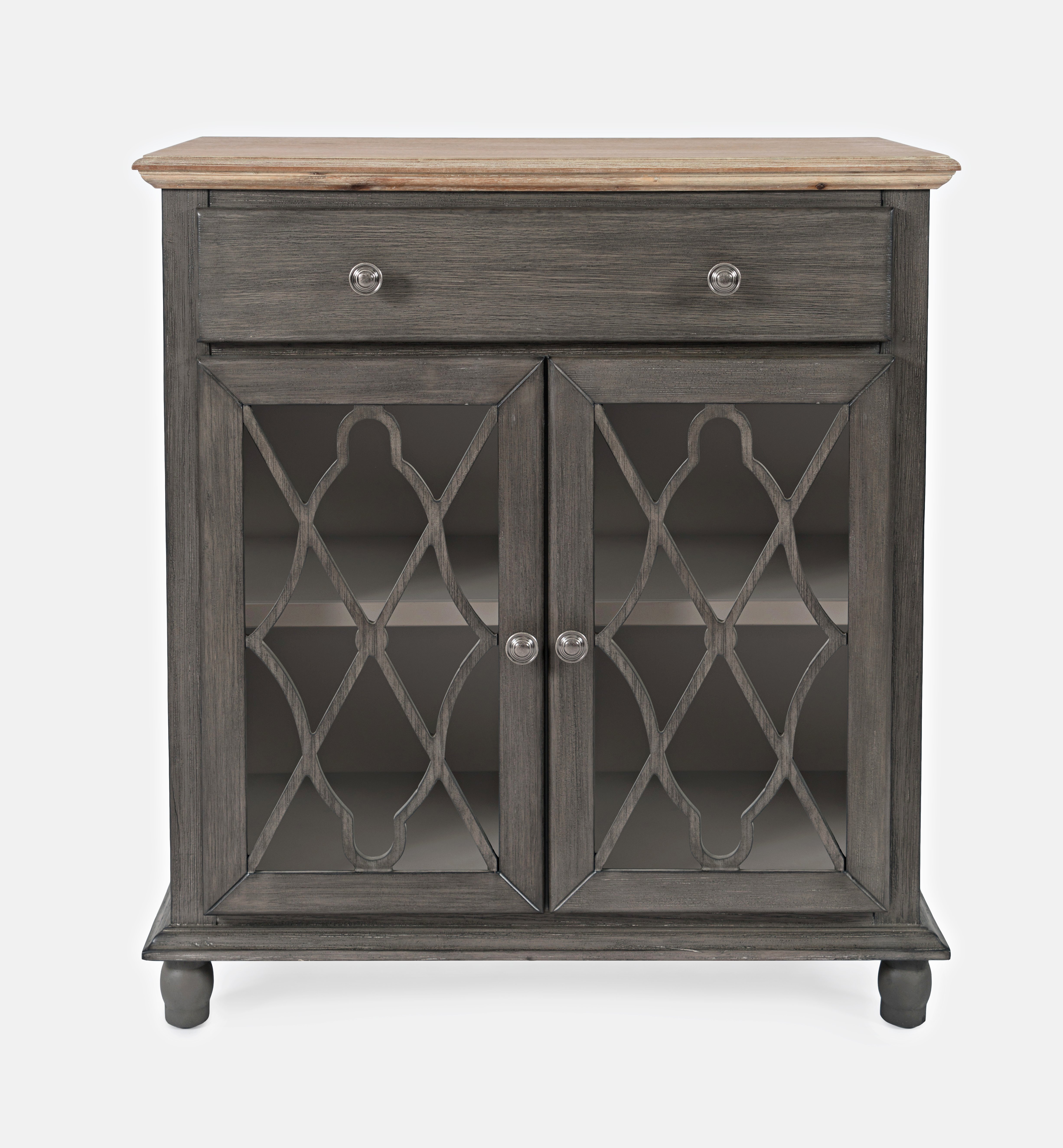 Contemporary Gray 2 Door Accent Cabinet - Aurora Hills-2