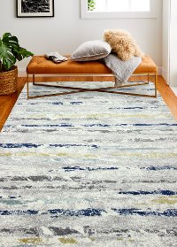 B127-IVGY-4X6-BH112 4 x 6 Small Transitional Louis Ivory and Blue Rug - Barcelona-2