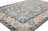 4 x 6 Small Transitional Zell Beige and Blue Rug - Dakota-3