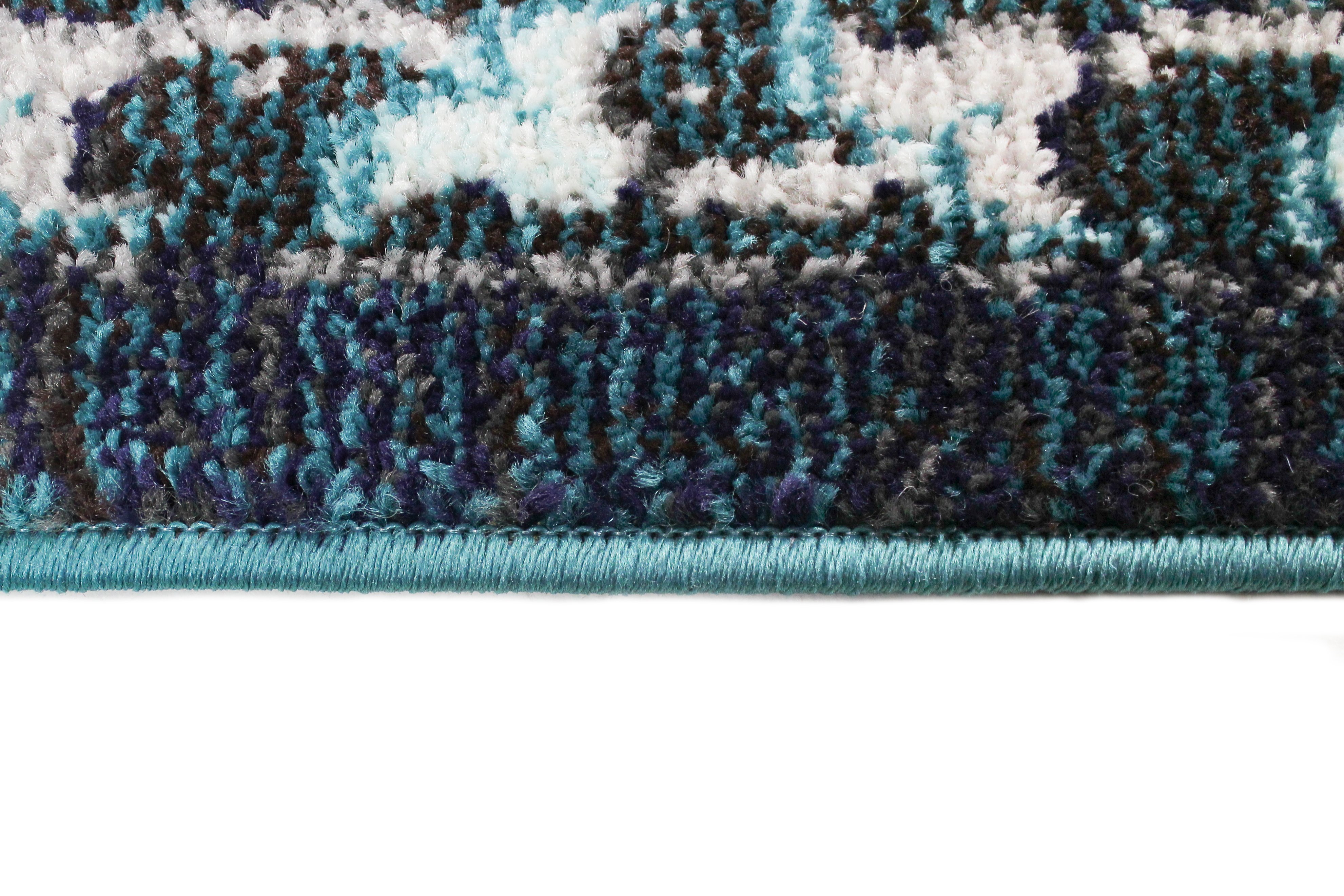 Dakota 4 x 6 Small Transitional Navy Blue and Ivory Area Rug-5