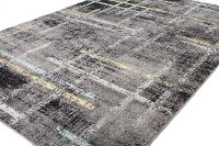 4 x 6 Small Traditional Nellie Dark Gray and Blue Rug - Everek