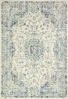 4 x 6 Small Traditional Mariela Ivory and Blue Rug - Everek
