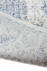 4 x 6 Small Traditional Mariela Ivory and Blue Rug - Everek-4