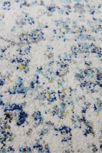 4 x 6 Small Traditional Mariela Ivory and Blue Rug - Everek-5
