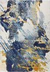 4 x 6 Small Traditional Neda Ivory, Gold and Blue Rug - Everek