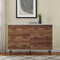 Contemporary White and Rustic Oak Dresser - Savanna