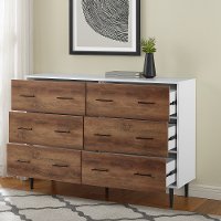 Contemporary White and Rustic Oak Dresser - Savanna-3