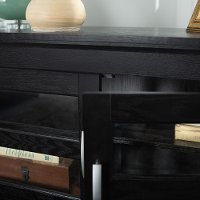 44 Inch Wood Corner TV Stand - Black-3