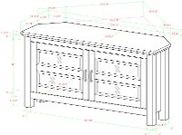 44 Inch Wood Corner TV Stand - Black-5