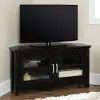 W44CCRBL 44 Inch Wood Corner TV Stand - Walker Edison