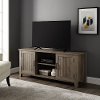 58 Inch Modern Farmhouse TV Stand - Gray Wash