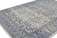 E110-IVBL-4X6-5466 4 x 6 Small Traditional Noelle Ivory and Blue Rug - Everek