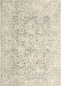 4 x 6 Small Traditional Alberta Ivory and Blue Rug - Everek