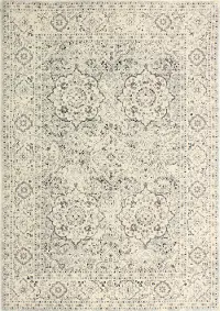 4 x 6 Small Traditional Alberta Ivory and Blue Rug - Everek