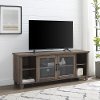 58 Inch Rustic TV Stand - Grey Wash