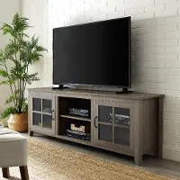 W70CSGDGW Farmhouse Wood 70 Inch TV Stand - Grey Wash