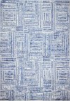 4 x 6 Small Transitional Zaza Blue and Ivory Area Rug - Mayfair