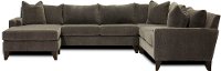 Fog Gray 3 Piece Sectional Sofa with RAF Loveseat - Riley