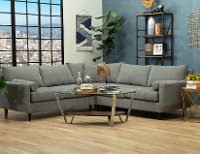 Modern Gray 3 Piece Sectional Sofa - Kirby-4