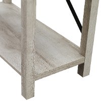64 Inch Farmhouse Metal Bookcase - White Oak-4