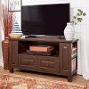 Traditional Wood 44 Inch TV Stand - Brown