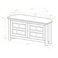 44 Inch Transitional Modern Farmhouse Wood Corner TV Stand - Barnwood-4