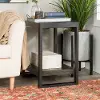W24CGSTCL Industrial Side Table - Charcoal Gray - Walker Edison