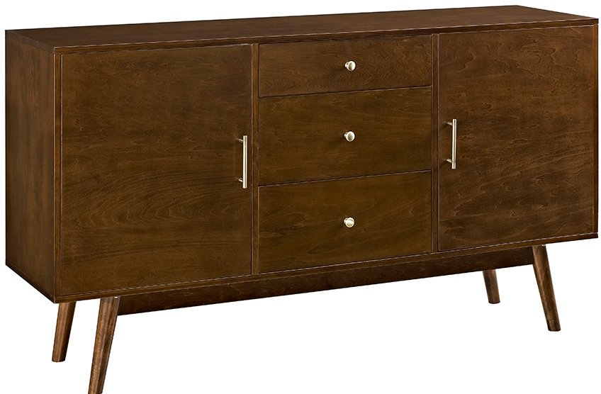 W60CMCWT 60 Inch Mid Century Modern Wood TV Stand - Walnut-4