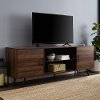 Mid Century Modern 70 Inch TV Stand - Dark Walnut