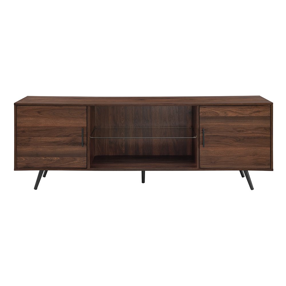 W70NORDW Mid Century Modern 70 Inch TV Stand - Dark Walnut-3