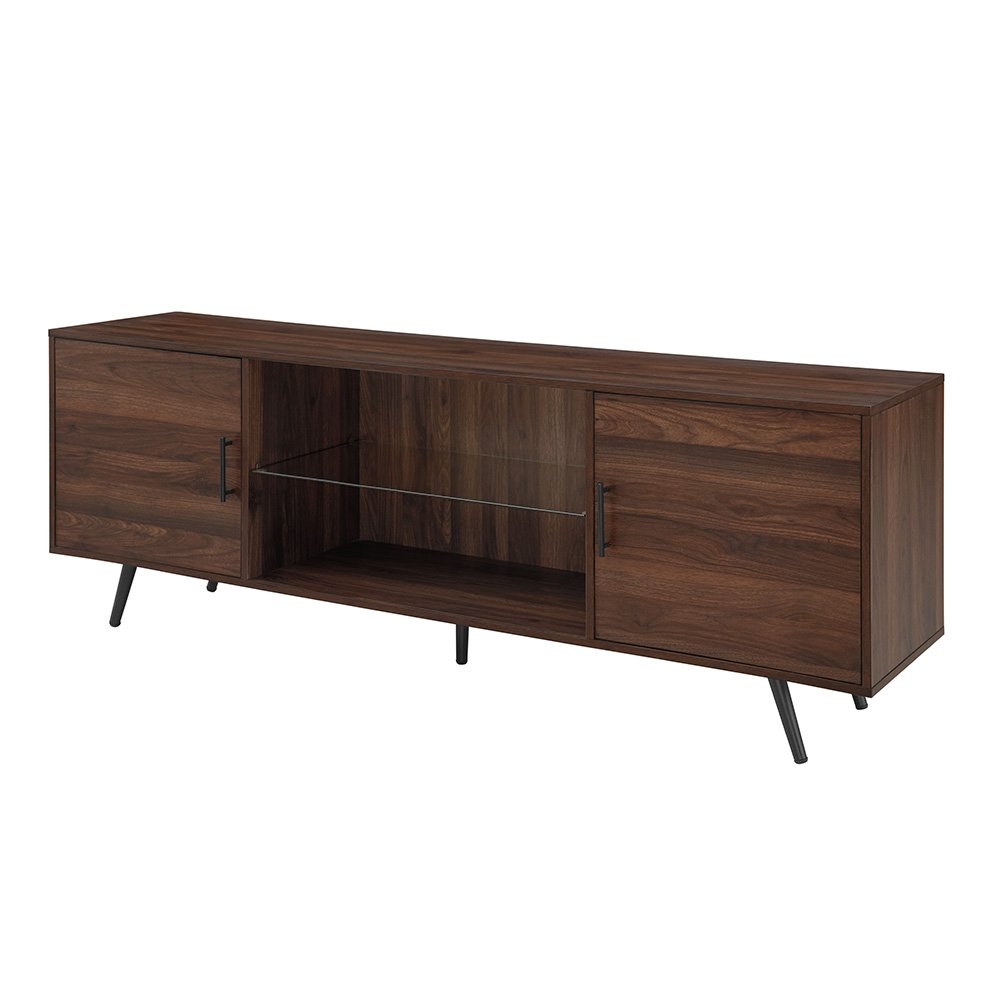 W70NORDW Mid Century Modern 70 Inch TV Stand - Dark Walnut-4