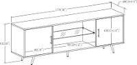 Mid Century Modern 70 Inch TV Stand - Dark Walnut-5