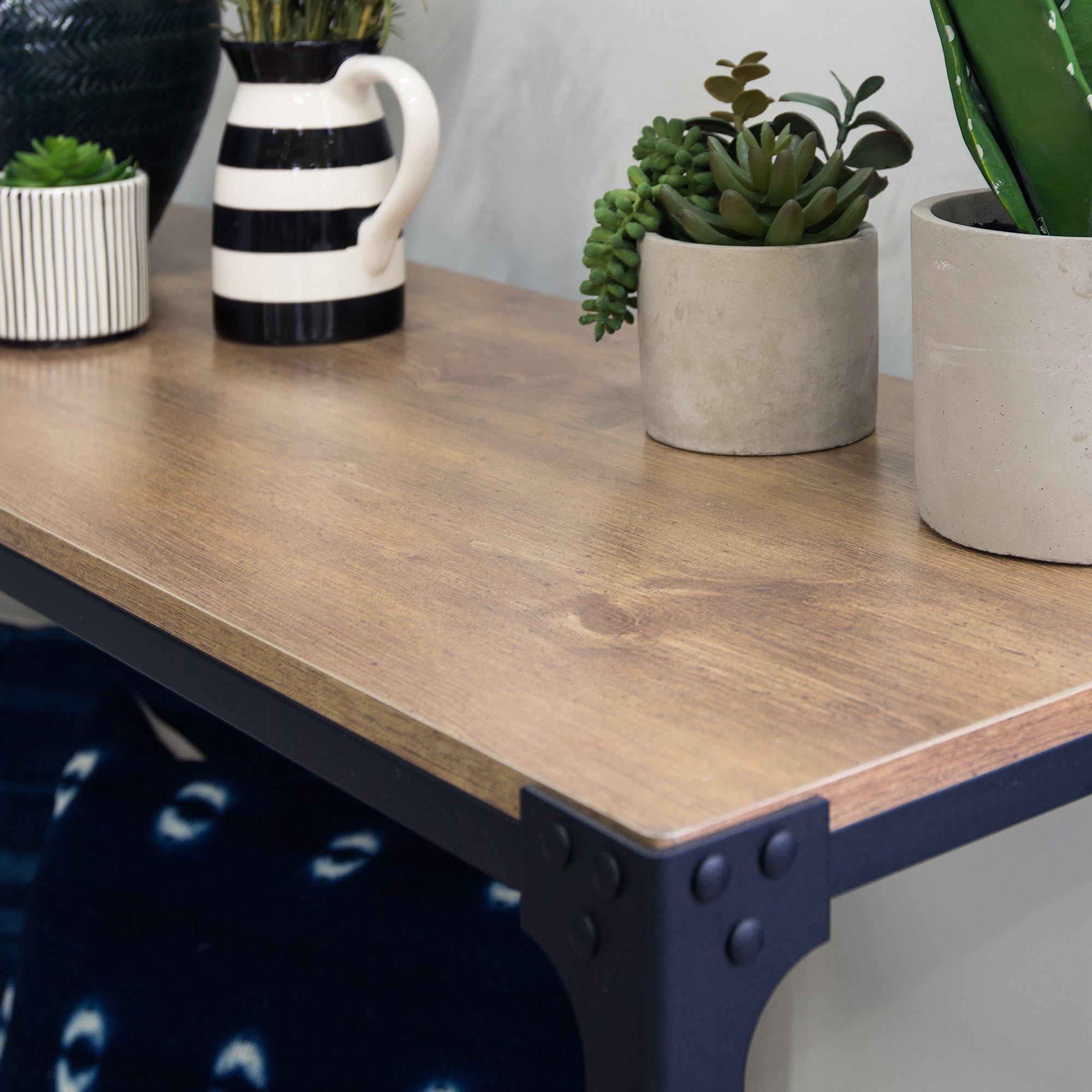 C44AIETBW 44 Inch Rustic Entryway Table - Barnwood-2