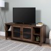 58 Inch Rustic TV Stand - Dark Walnut