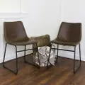 CHL18BR Saddles Brown Dining Room Chair, Set of 2 - Walker Edison