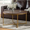 Mid Century Modern Coffee Table - Dark Walnut/Gold