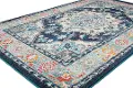 D113-NV-2.6X8-MH106 Dakota Transitional Zelie Navy Blue and Ivory 8 Foot Runner Rug