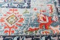 Transitional Zelie Navy Blue and Ivory 8 Foot Runner Rug - Dakota-4