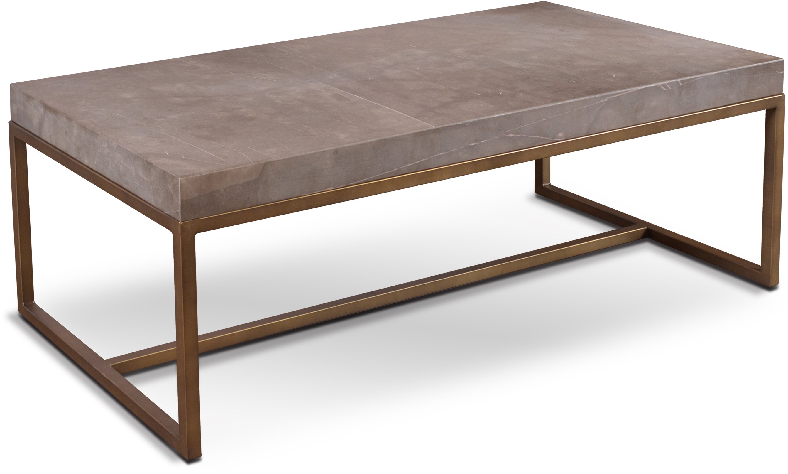 Roka Gray Honed Marble Coffee Table-1