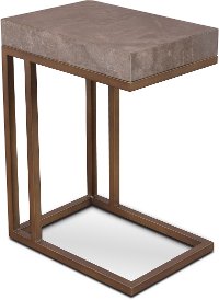 Roka Gray Marble Chairside Table