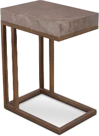 Roka Gray Marble Chairside Table