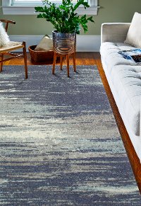 Traditional Paola Blue and Gray 8 Foot Runner Rug - Everek-3