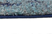 Traditional Paola Blue and Gray 8 Foot Runner Rug - Everek-5