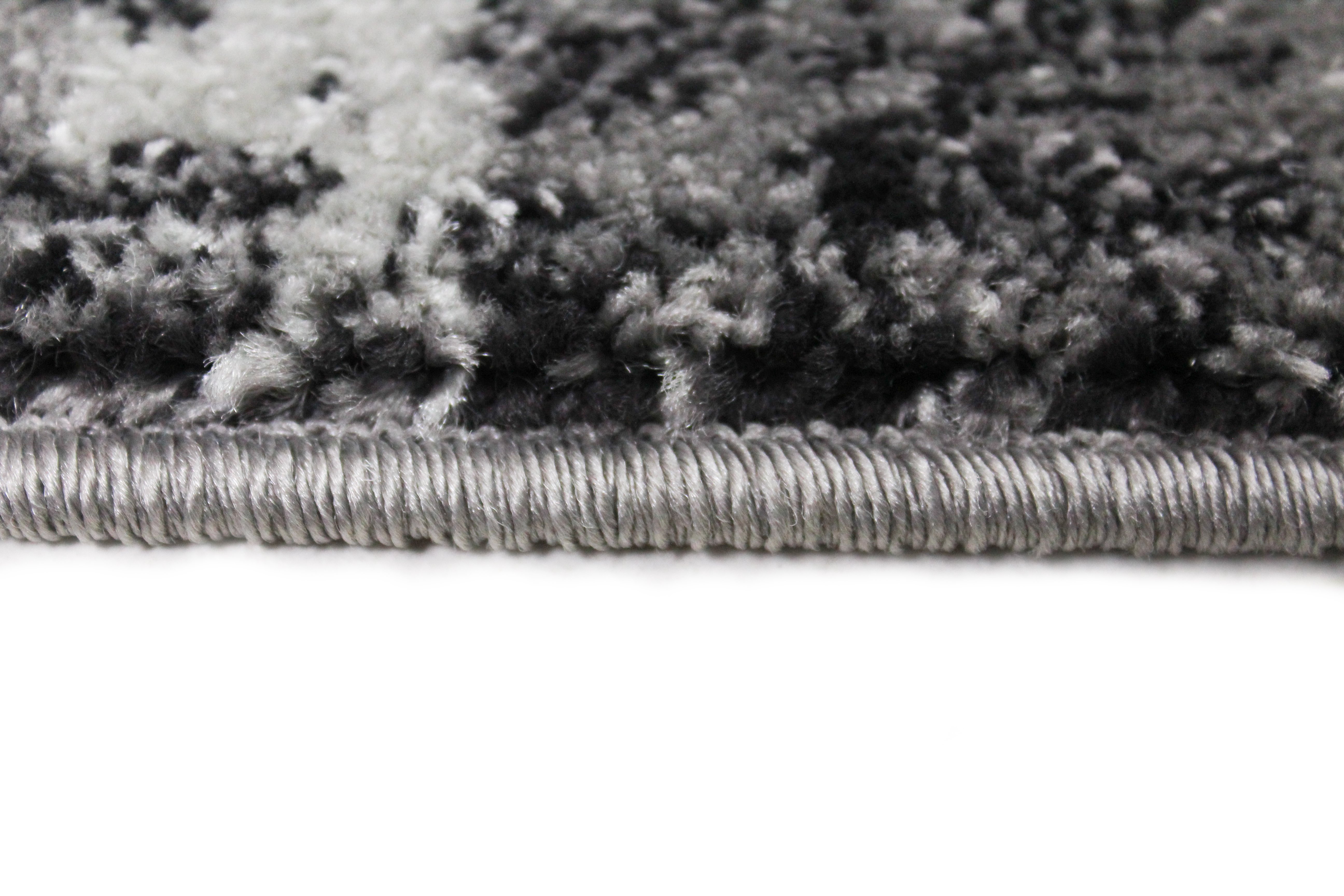 Everek Traditional Dark Gray and Blue 8 Foot Runner Rug-6
