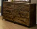 Rustic Industrial Brown Dresser - Urban Art