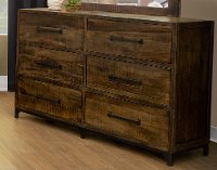 Rustic Industrial Brown Dresser - Urban Art