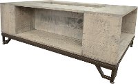 Industrial Pine Coffee Table with Iron Legs - Vista