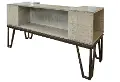 Industrial Pine Sofa Table with Iron Legs - Vista
