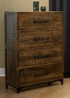 Clearance Rustic Industrial Brown Chest of Drawers - Urban Art